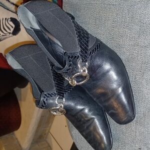 Brighton Rizzo Black Ankle Boots Size 7.5